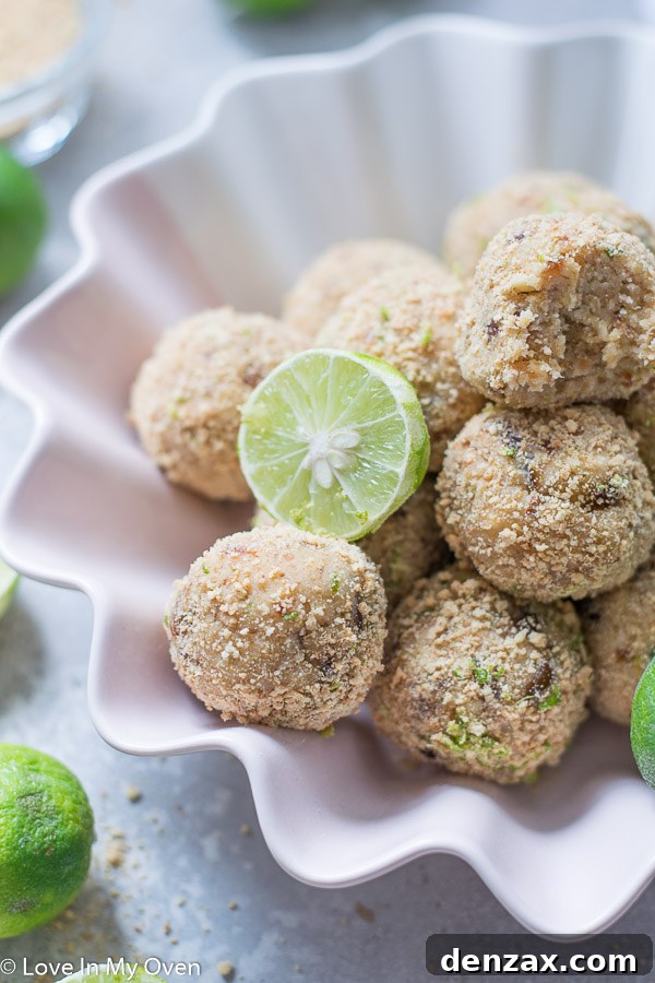 Key Lime Cheesecake Bites arranged on a plate