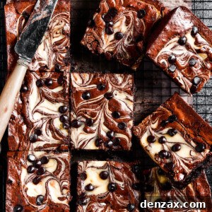 Marbled Chocolate Cheesecake Brownies 12 Baked cream cheese brownies.