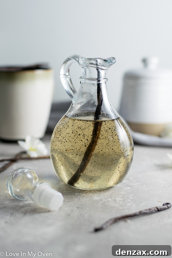 Homemade Vanilla Bean Syrup for Coffee and Desserts