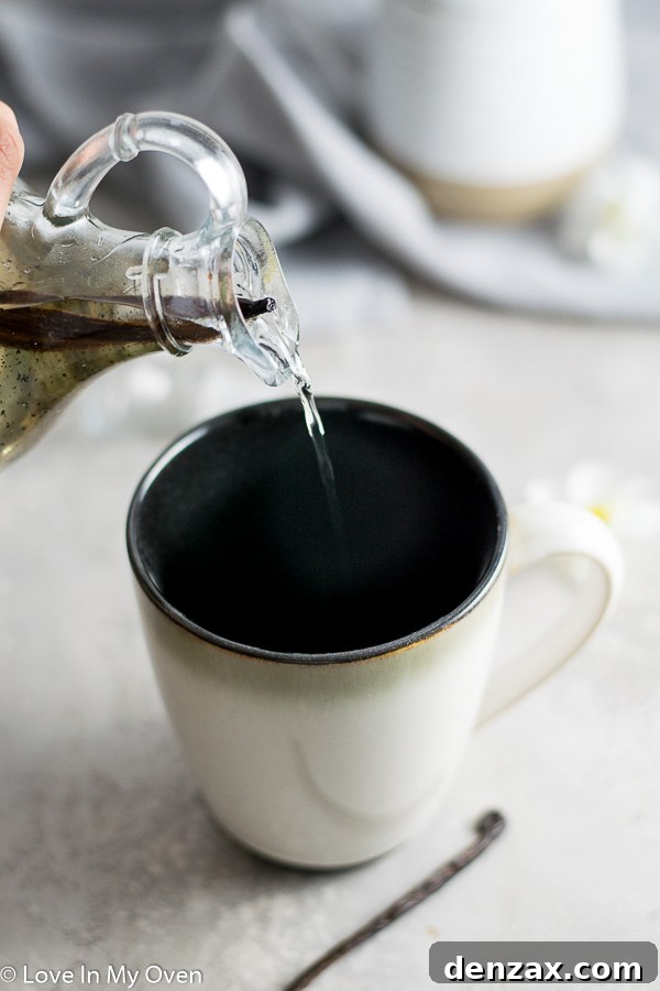 Vanilla Bean Syrup and Latte