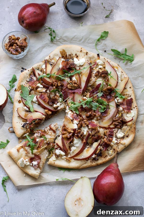 Gourmet Pear and Goat Cheese Pizza