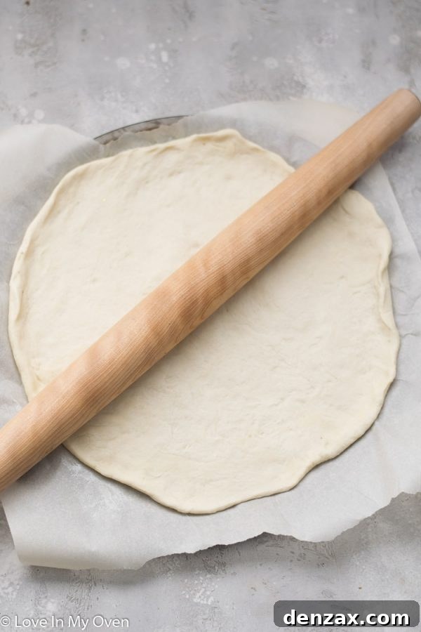 Ingredients for pear and goat cheese pizza laid out