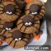 Peanut Butter Spider Cookies
