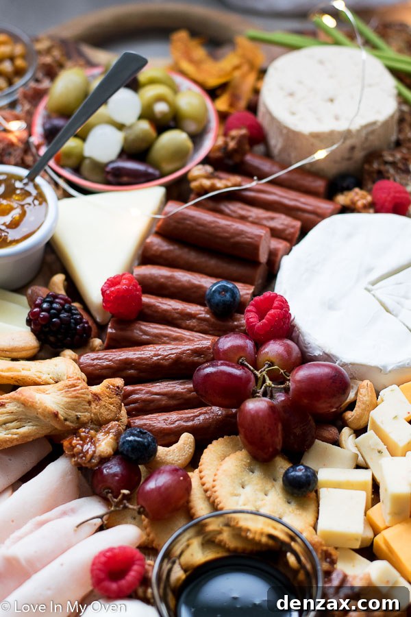 Anatolian Charcuterie Spread 5 Crackers and other accompaniments on a charcuterie board