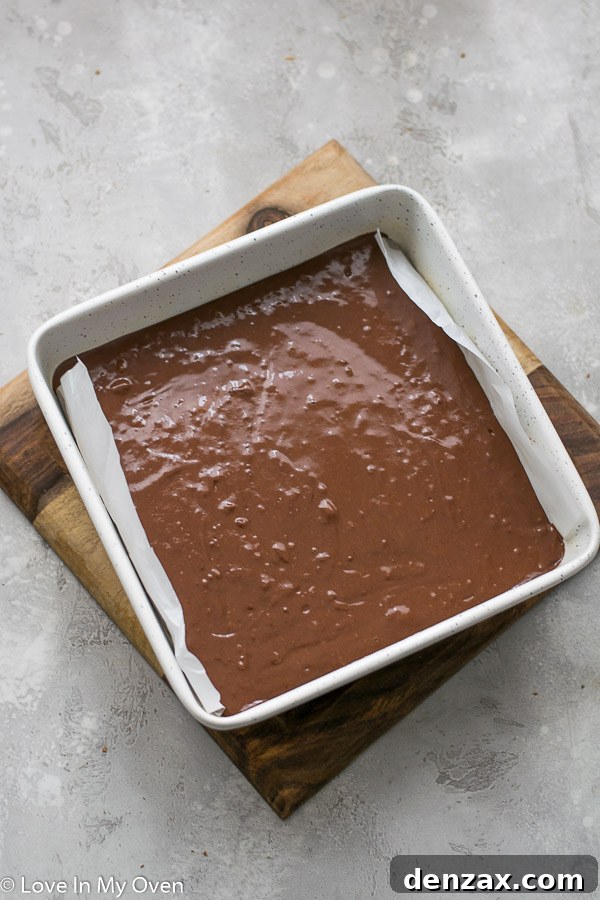 Chocolate Peanut Butter Sheet Cake batter in a mixing bowl