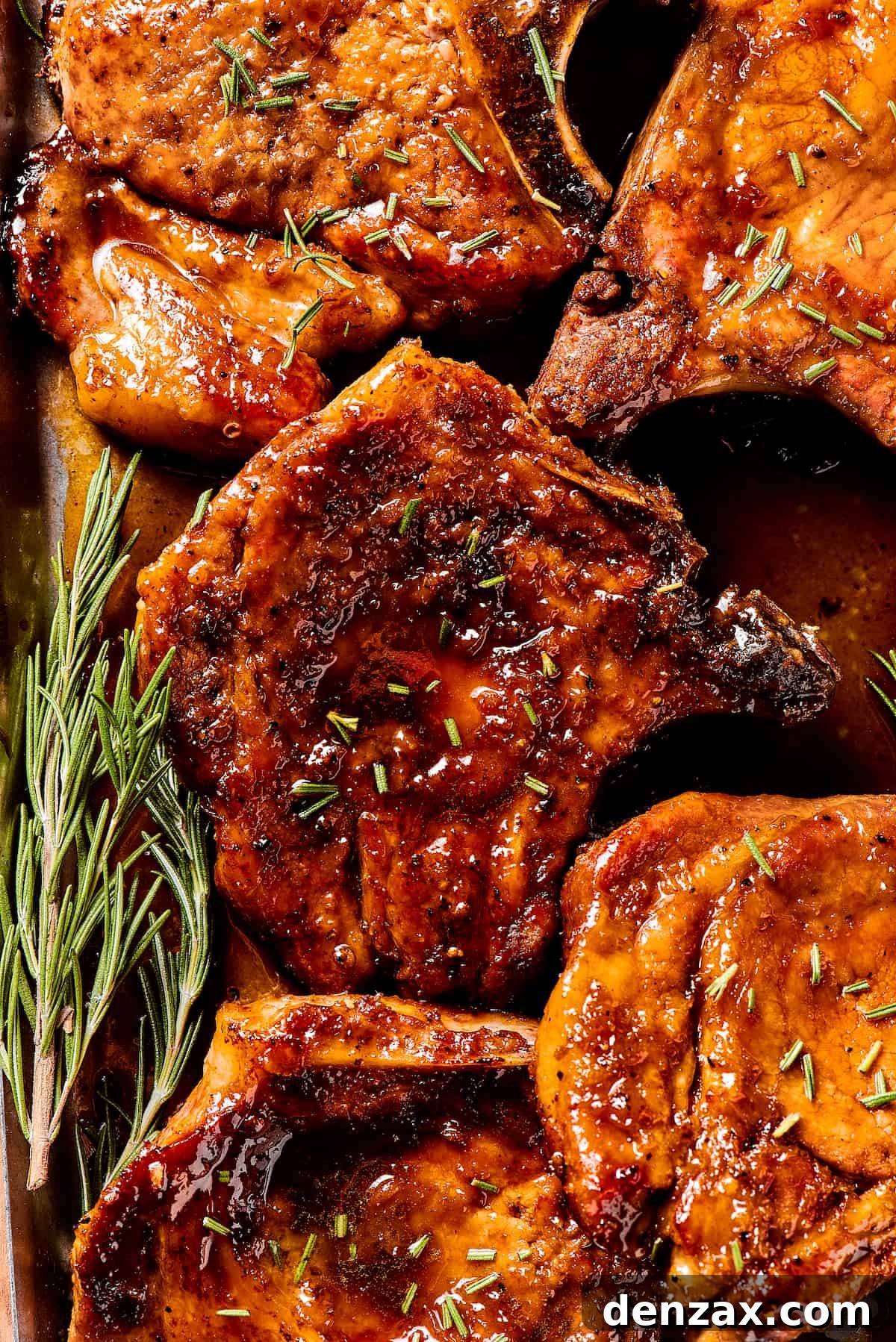 Gorgeous Brown Sugar Pork Chops may look fancy, but they are actually so simple to make! Savory, pan-fried chops with brown sugar glaze. Brown sugar pork recipe with herbs.