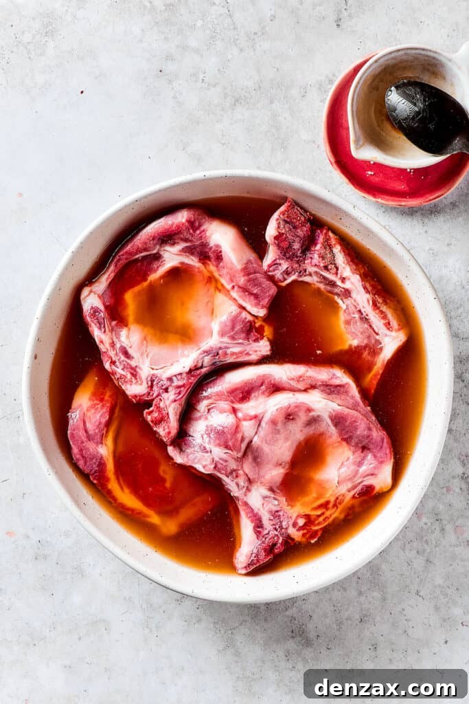 Gorgeous Brown Sugar Pork Chops may look fancy, but they are actually so simple to make! Savory, pan-fried chops with brown sugar glaze. Pork chops in brine.