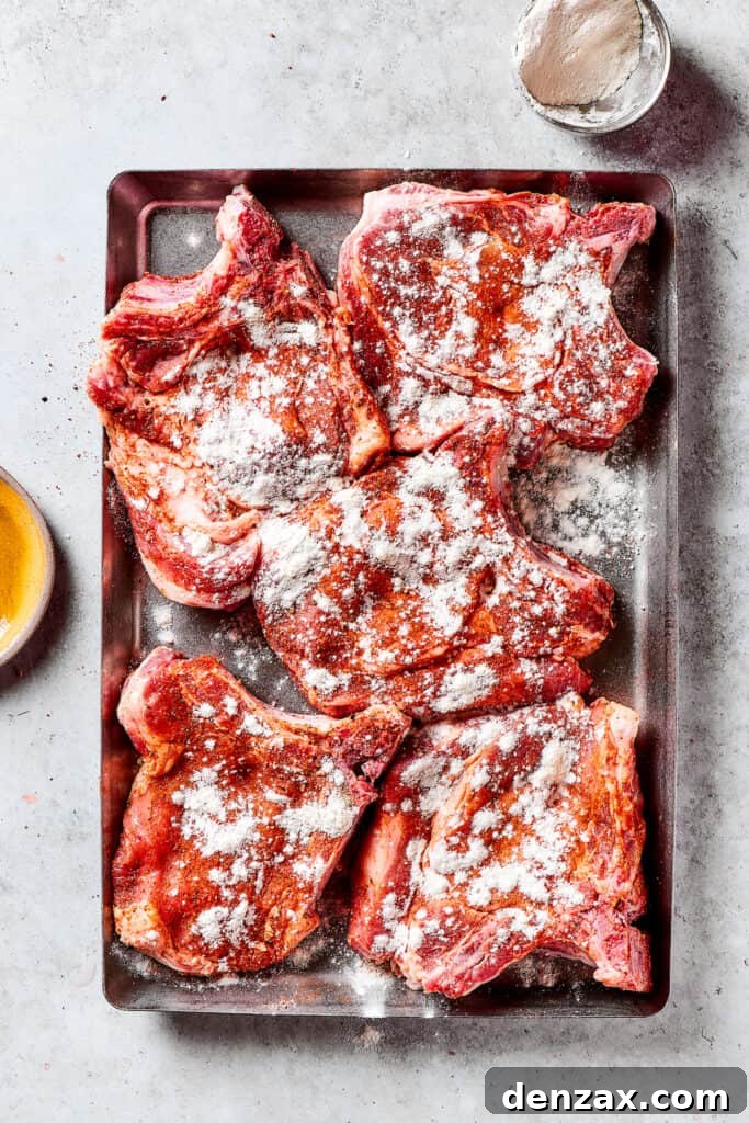Gorgeous Brown Sugar Pork Chops may look fancy, but they are actually so simple to make! Savory, pan-fried chops with brown sugar glaze. Pork chops sprinkled with seasoned flour.