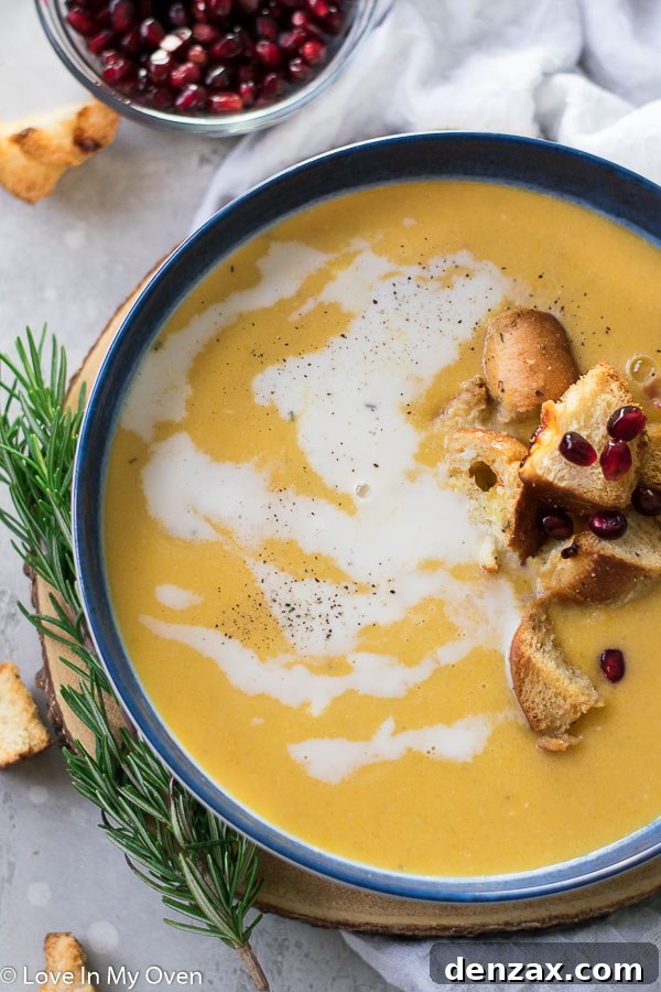 Easy Butternut Squash Soup with Celery and Coconut Milk