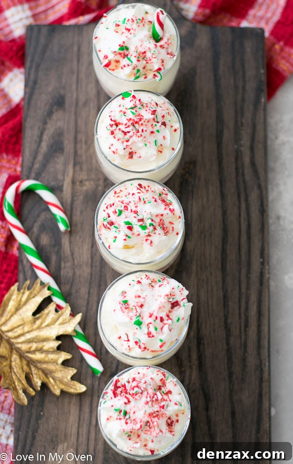 peppermint white chocolate mousse