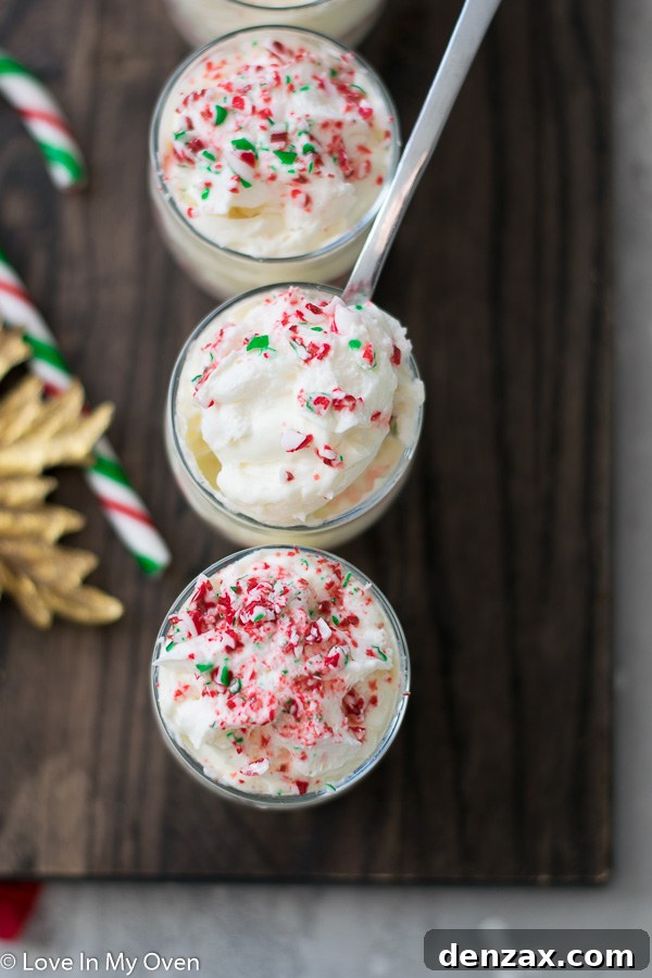 peppermint white chocolate mousse