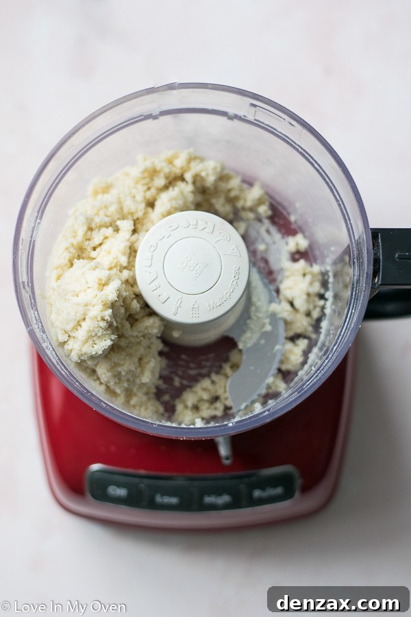 Cauliflower gnocchi dough formed into a ball