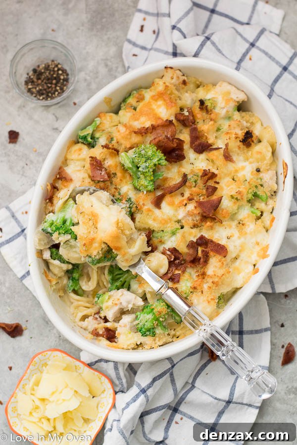 chicken and broccoli pasta bake