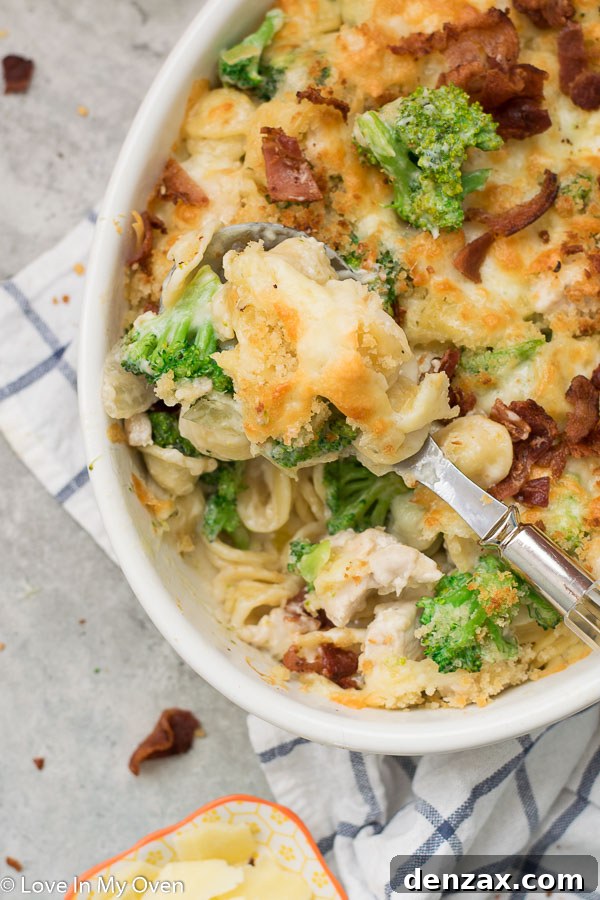chicken and broccoli pasta bake