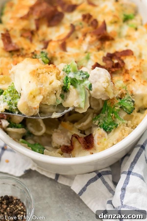 chicken and broccoli pasta bake