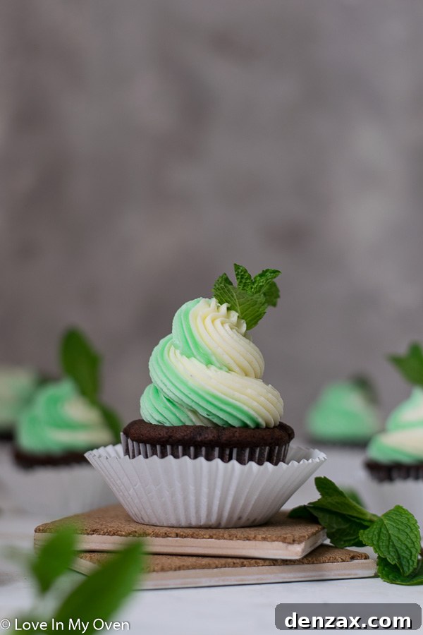 Delicious Mint Chocolate Cupcakes with vibrant green frosting, perfect for any celebration