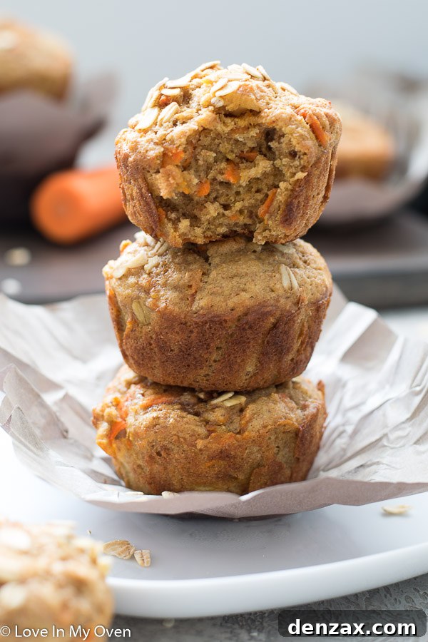 healthy banana carrot muffins
