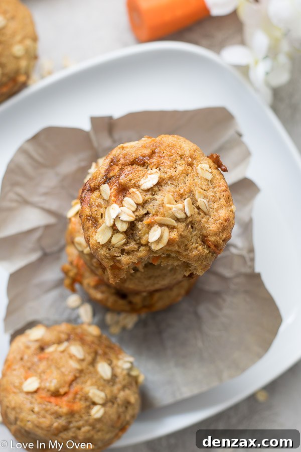 healthy banana carrot muffins