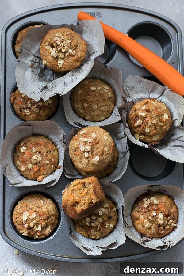 healthy banana carrot muffins