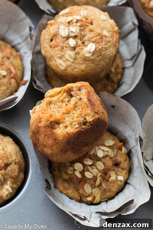 healthy banana carrot muffins