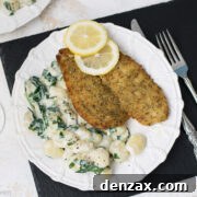 creamy spinach gnocchi