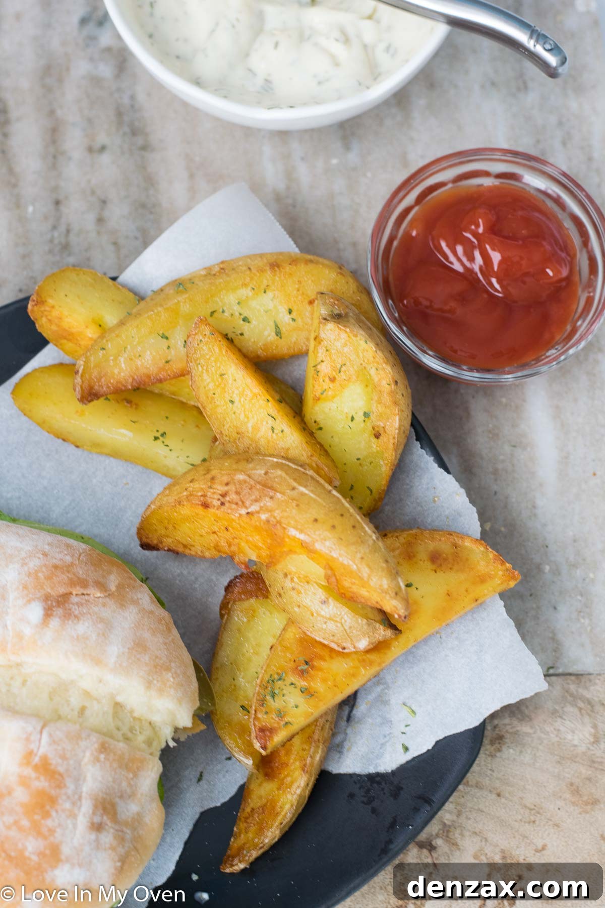Close-up of the lemon-garlic aioli, perfect for dipping or spreading.
