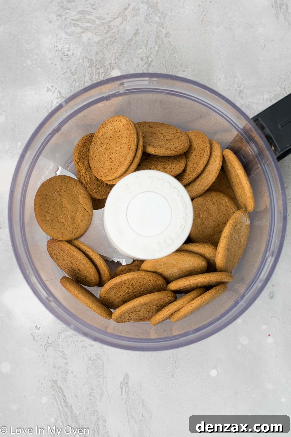 Gingersnap cookies ready to be crushed for the tart crust.
