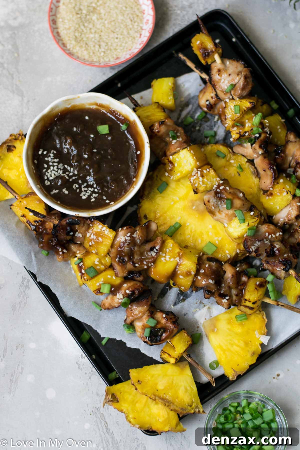 Luau Chicken Skewers 2 hawaiian chicken skewers