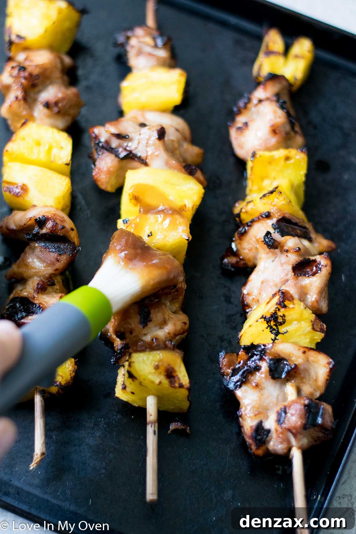 Luau Chicken Skewers 6 hawaiian chicken skewers