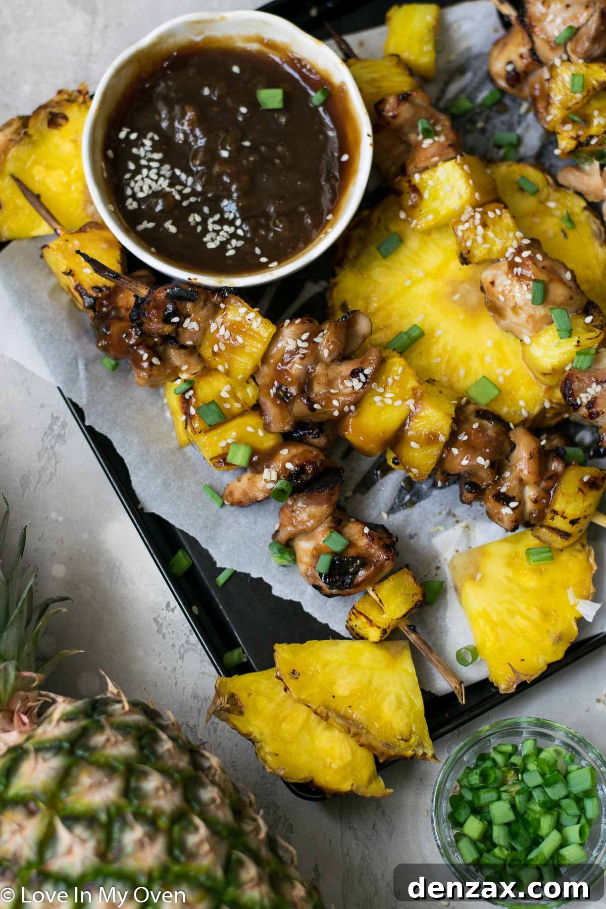 Luau Chicken Skewers 7 hawaiian chicken skewers