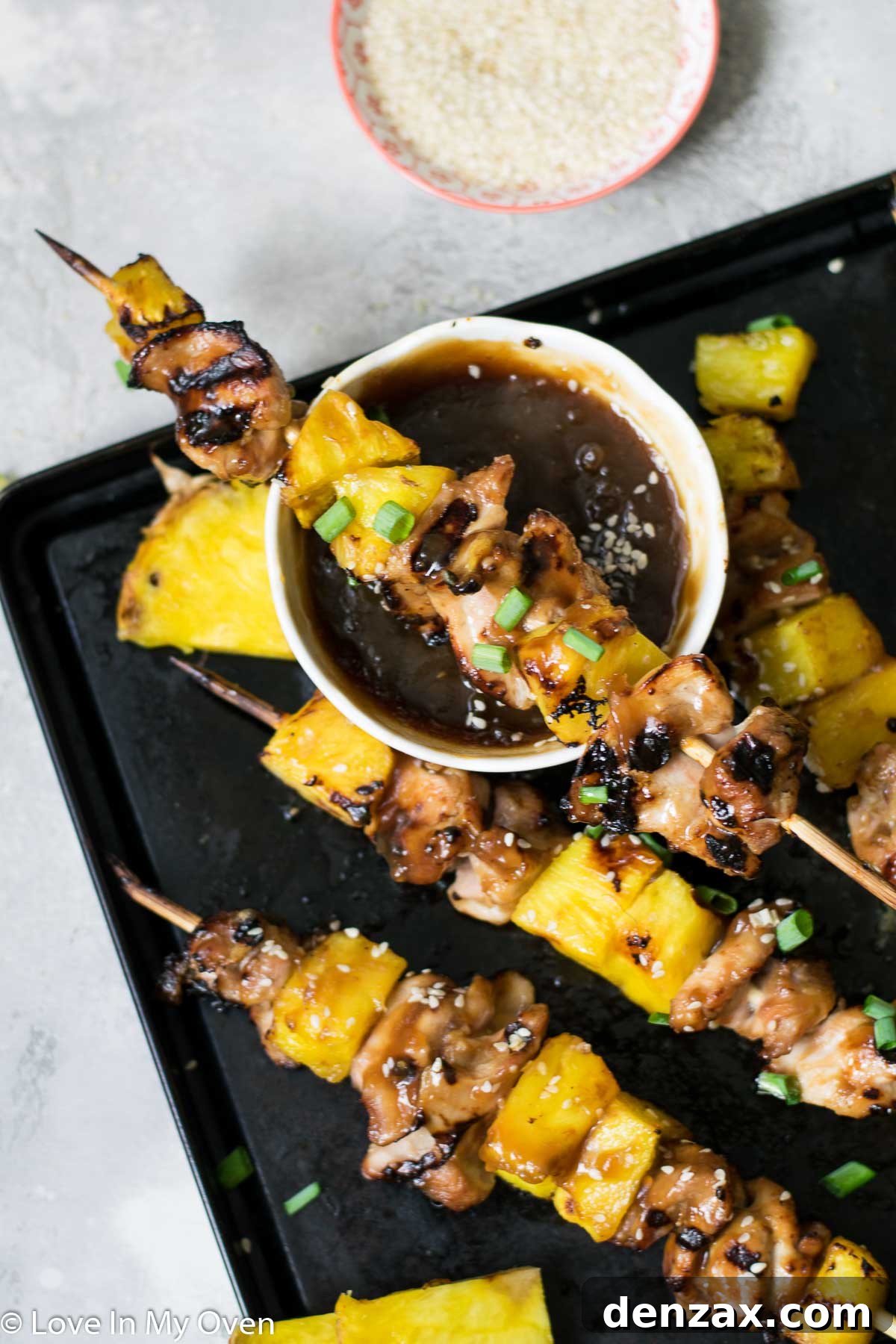 Luau Chicken Skewers 8 hawaiian chicken skewers