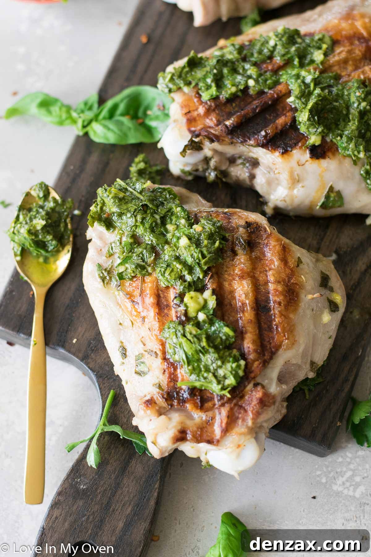 grilled turkey with chimichurri sauce