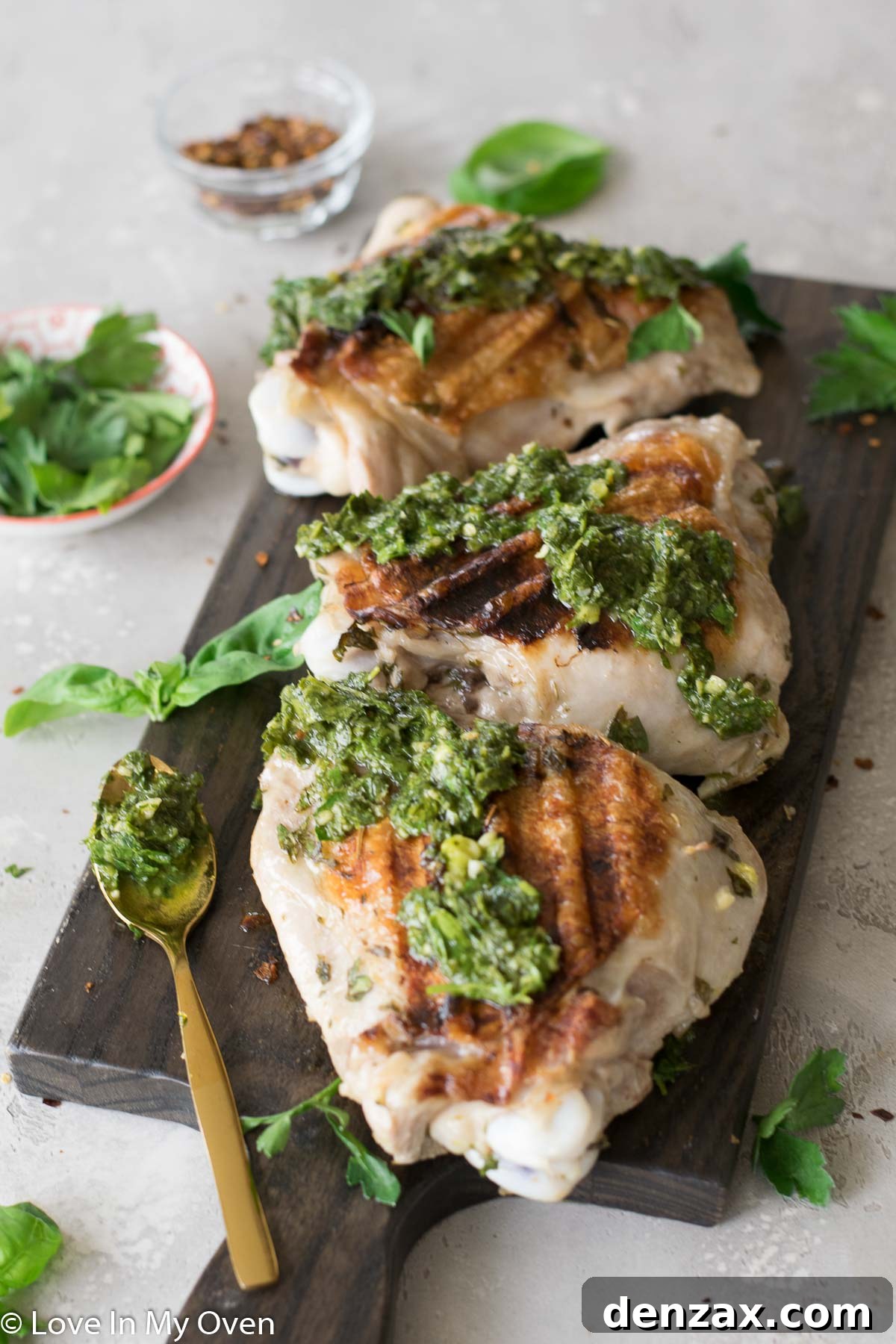 grilled turkey with chimichurri sauce