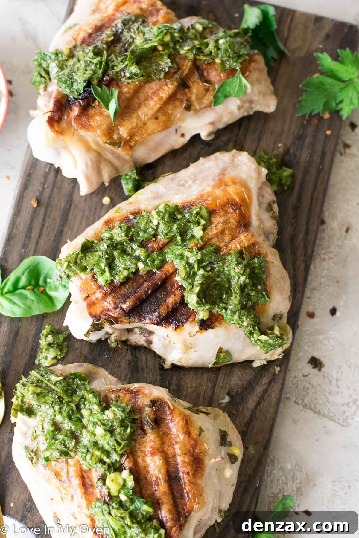 grilled turkey with chimichurri