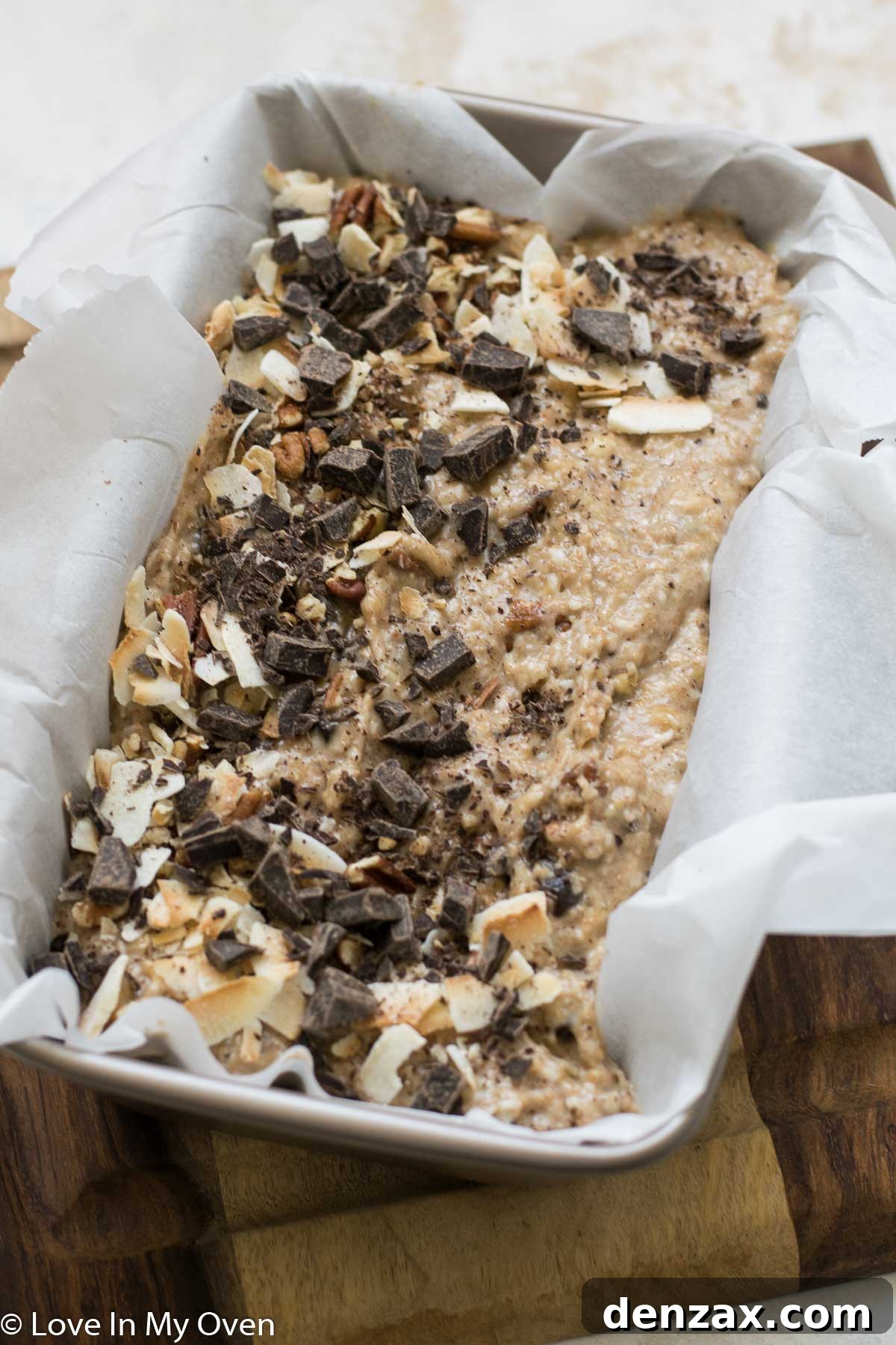 mixing banana bread batter