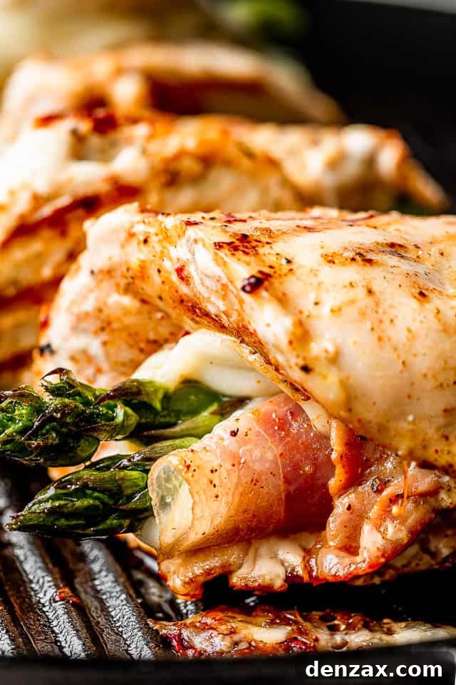 grilling Asparagus Prosciutto Chicken Roll ups