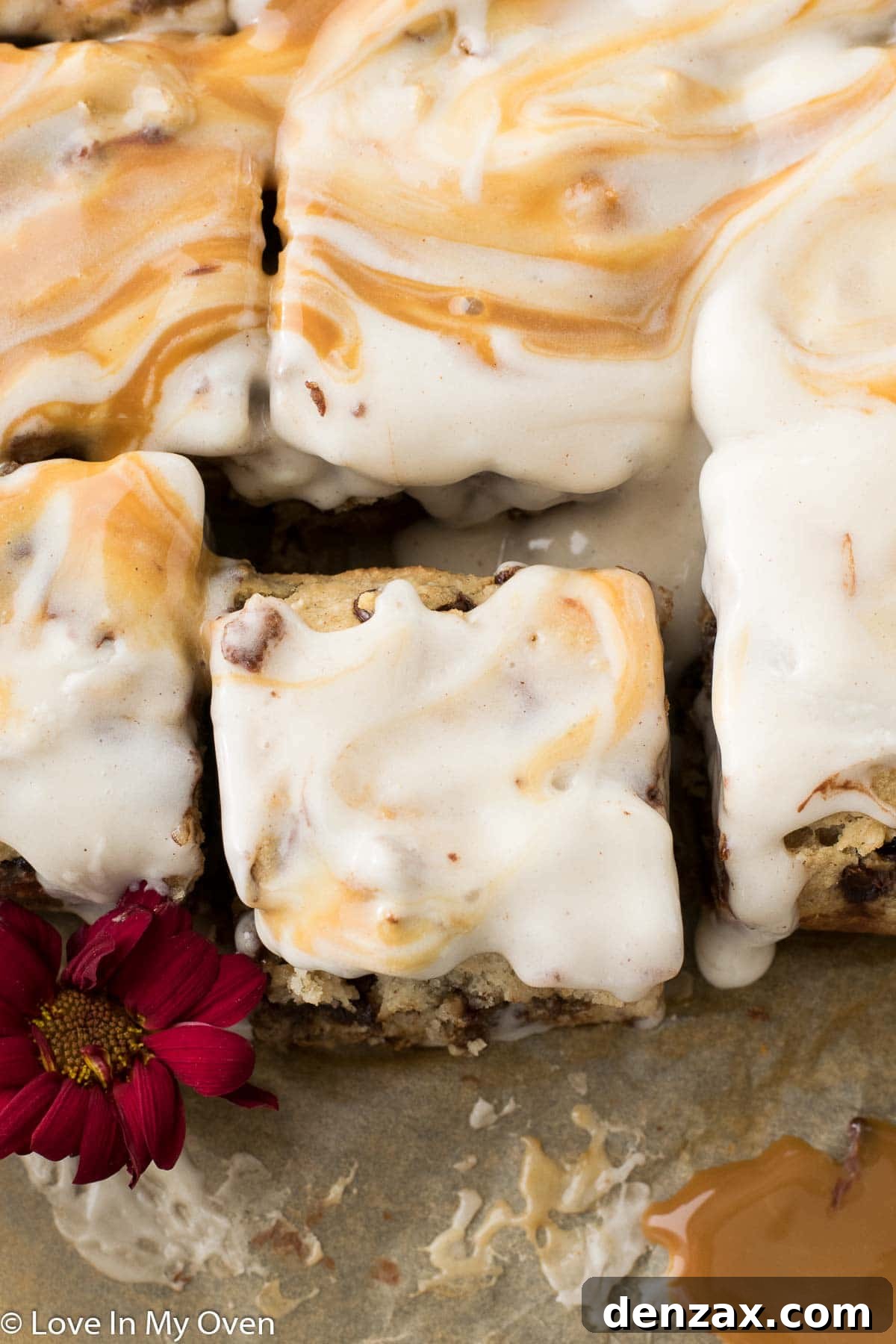 Slice of gluten free banana cake with cinnamon frosting on a plate