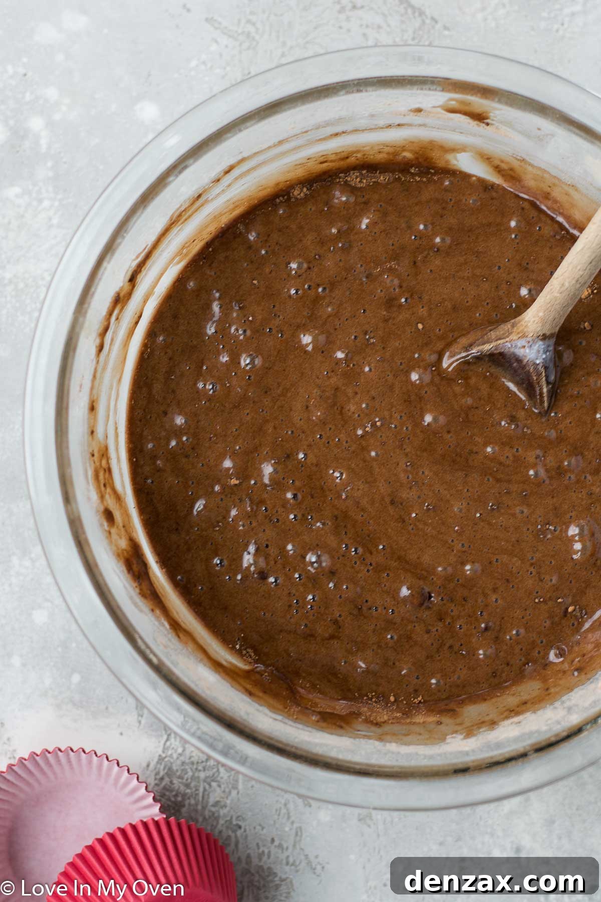 Cupcake batter in liners