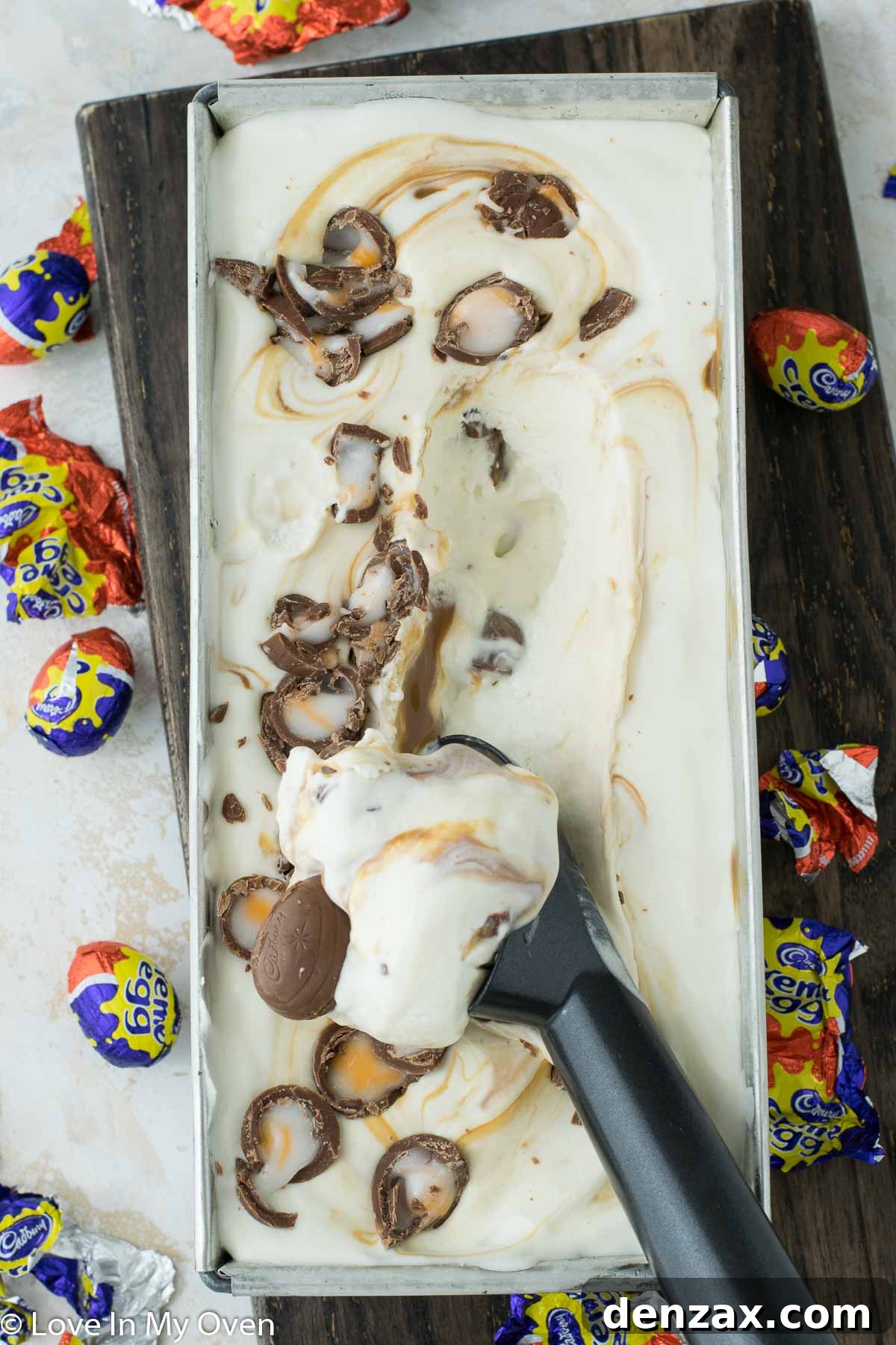 no churn creme egg ice cream