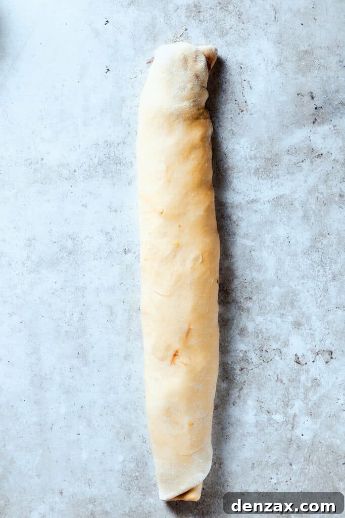 A thing, long roll of dough.