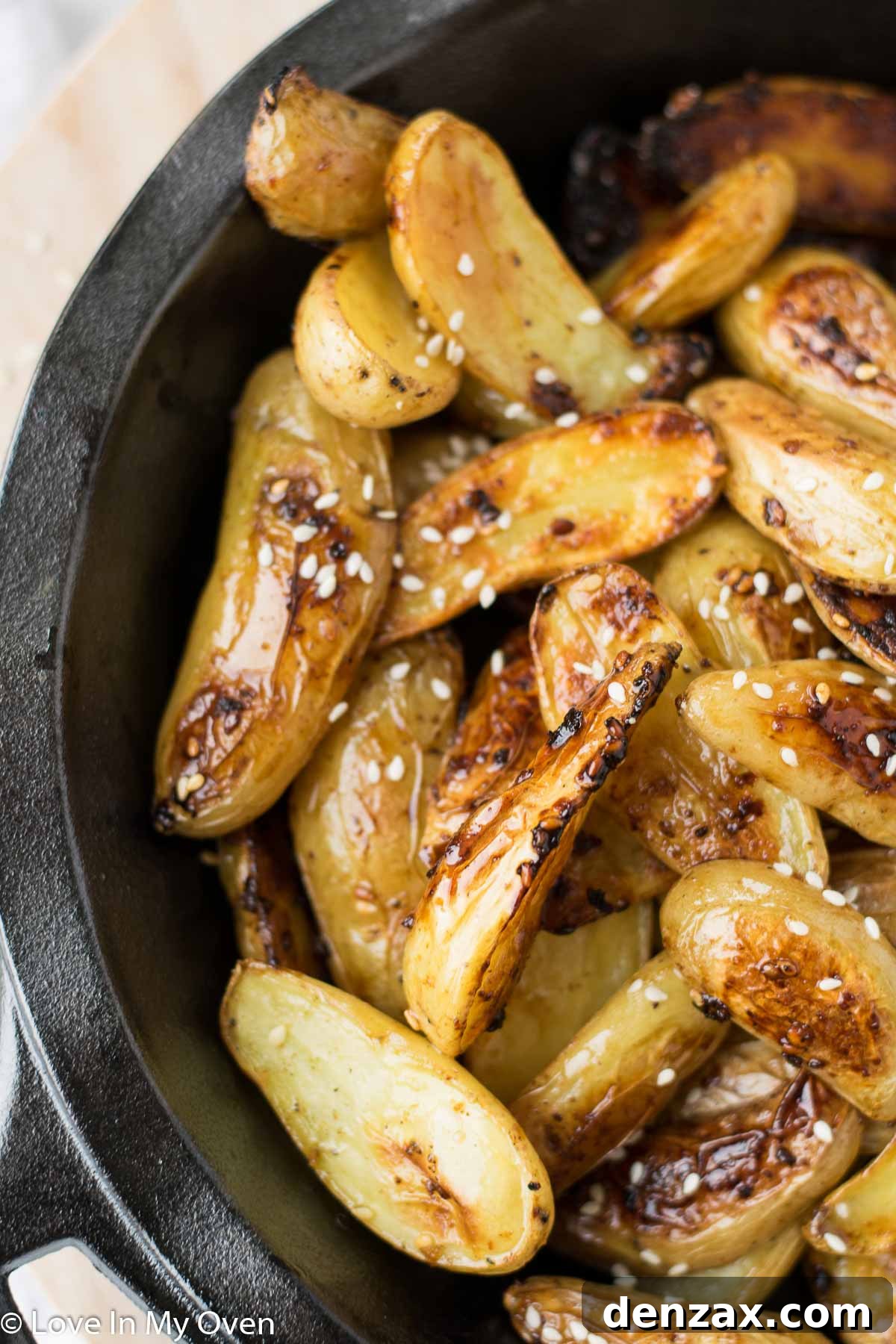 roasted harissa potatoes