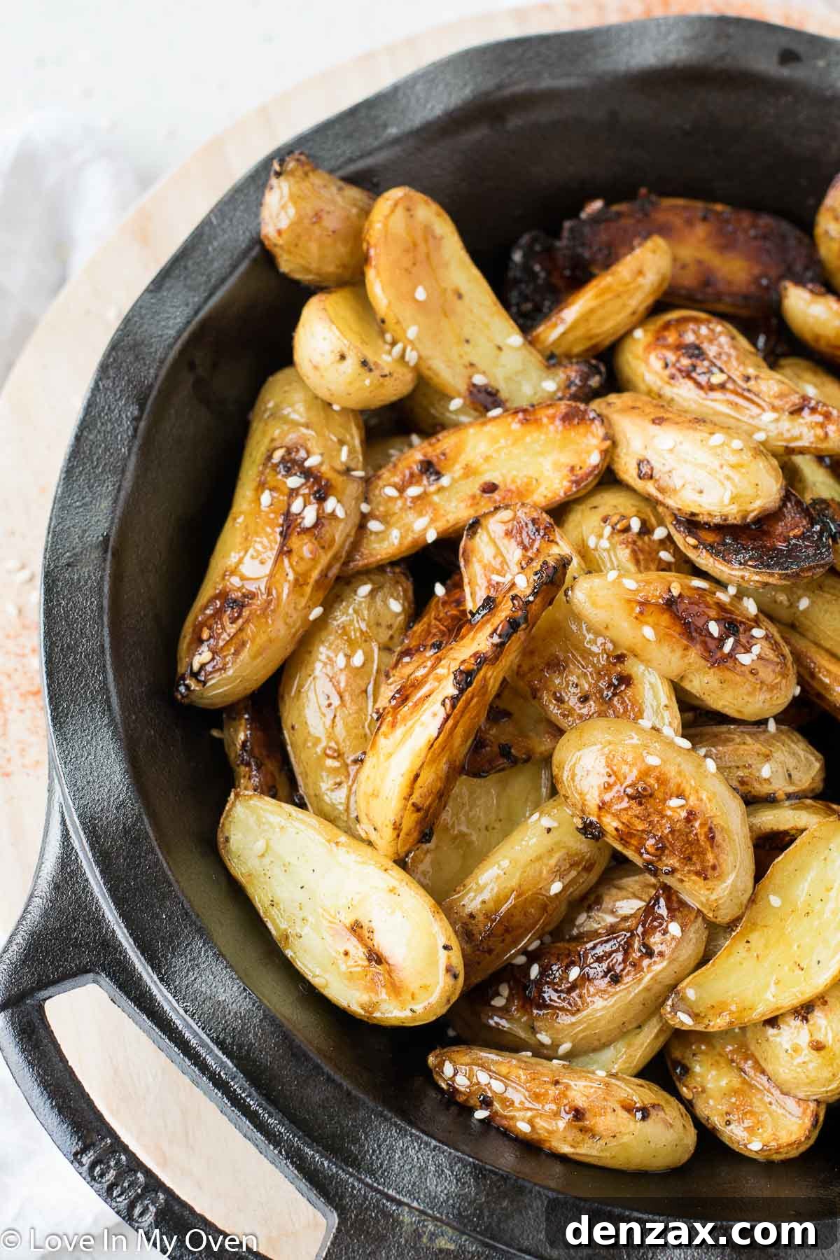 roasted harissa potatoes
