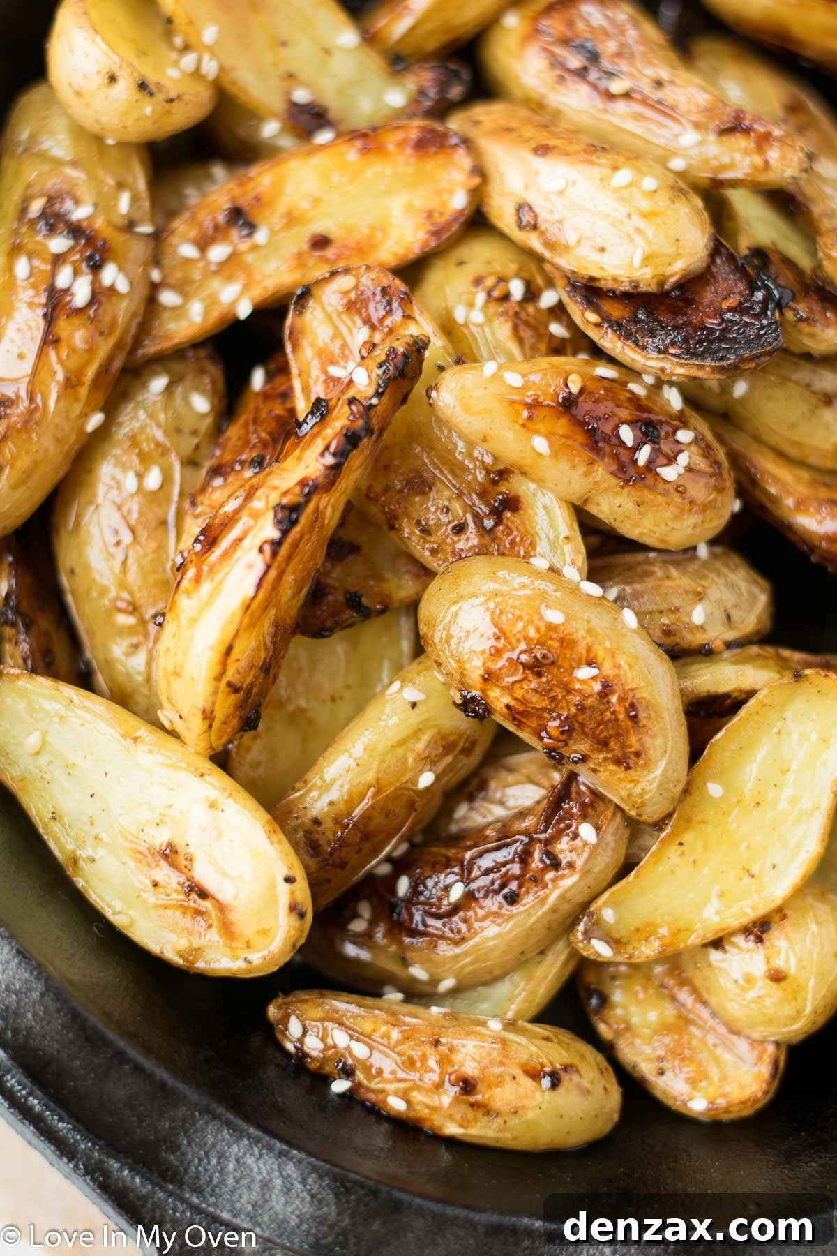 roasted harissa potatoes