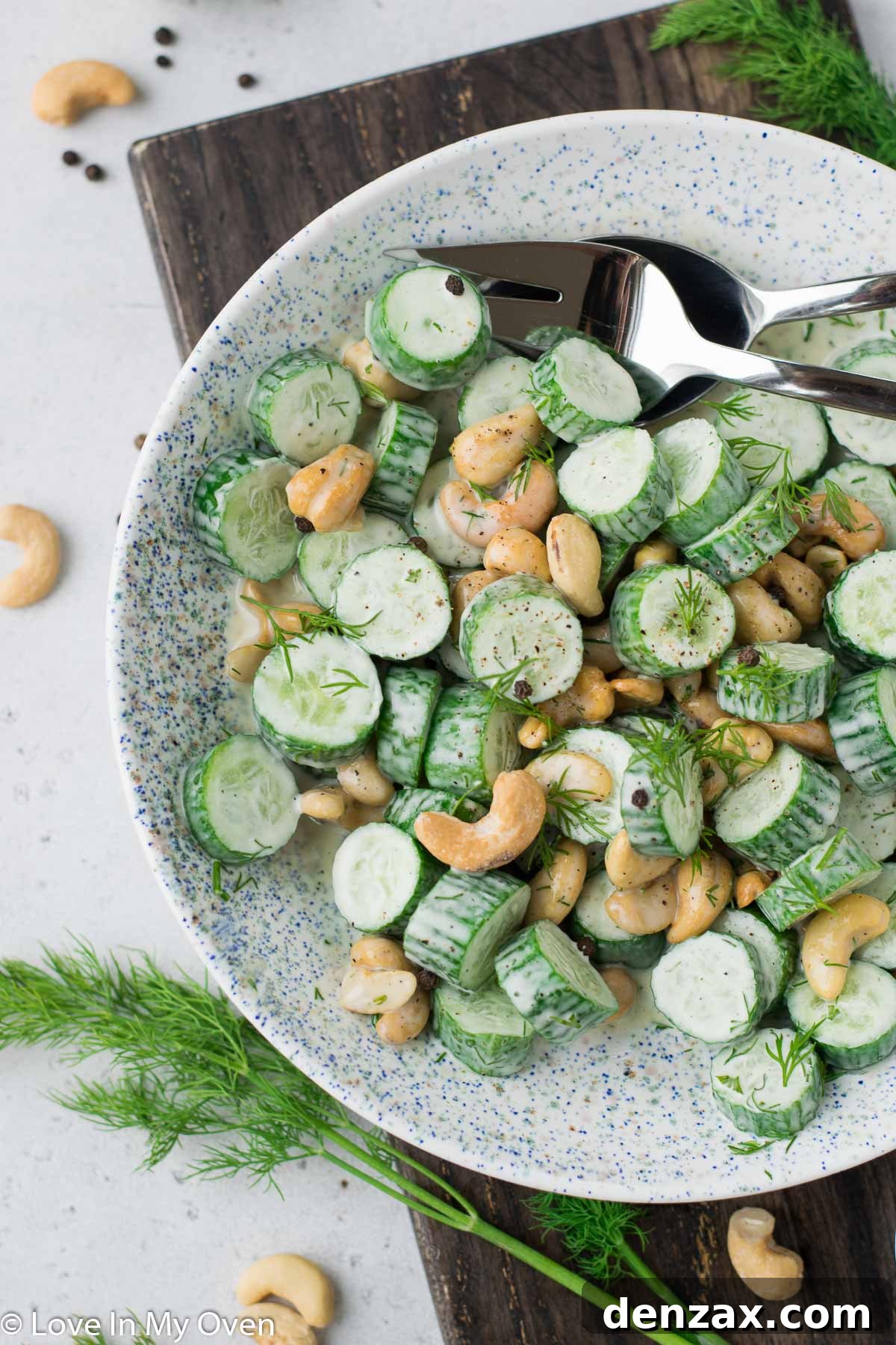 cashew dill cucumber salad