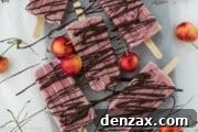Greek yogurt cherry popsicles
