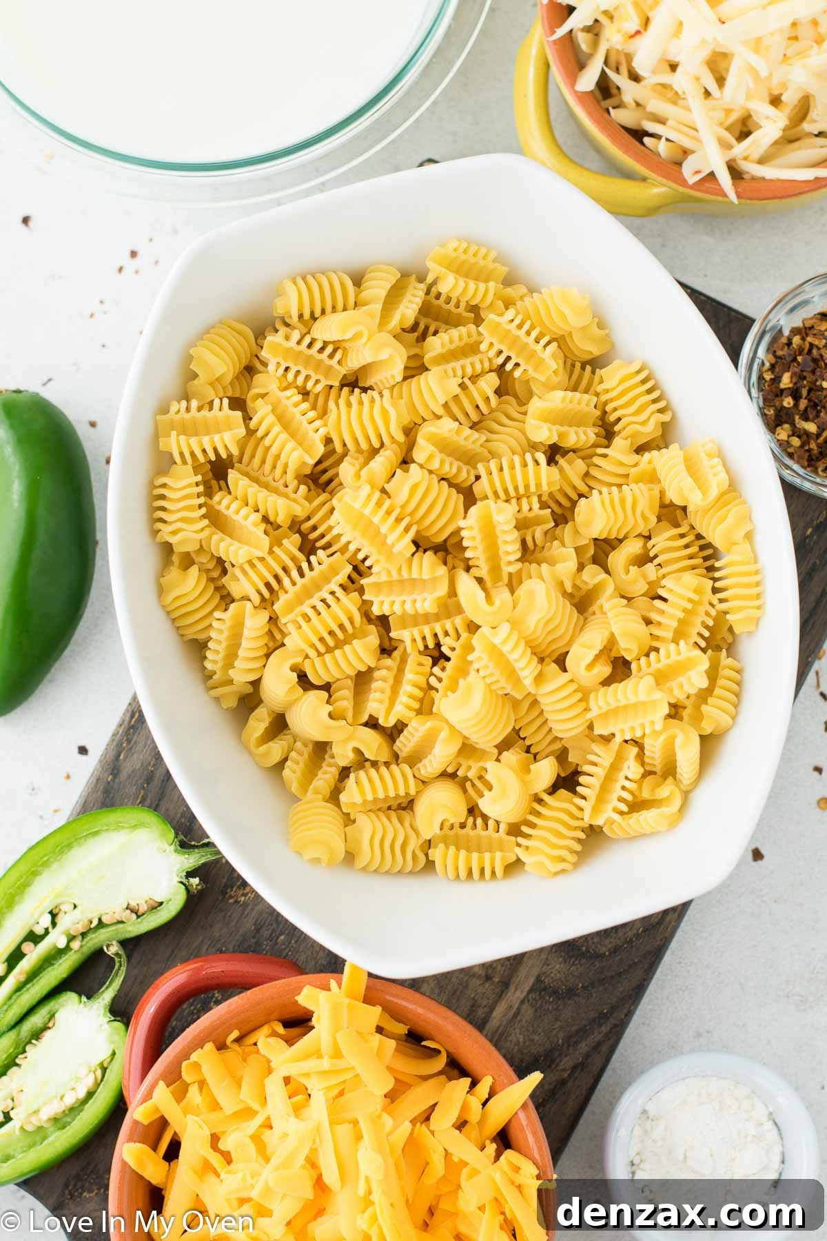 ingredients for jalapeno mac and cheese