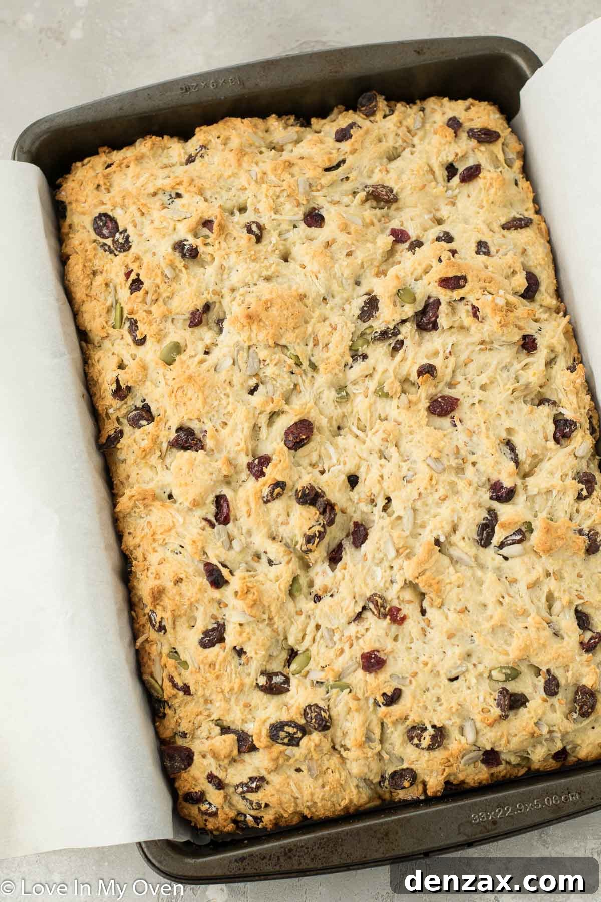 Baked rusk slab before cutting