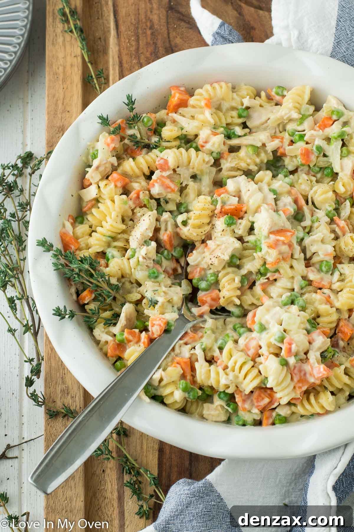 Another perspective of a chicken pot pie, emphasizing its warm and inviting nature