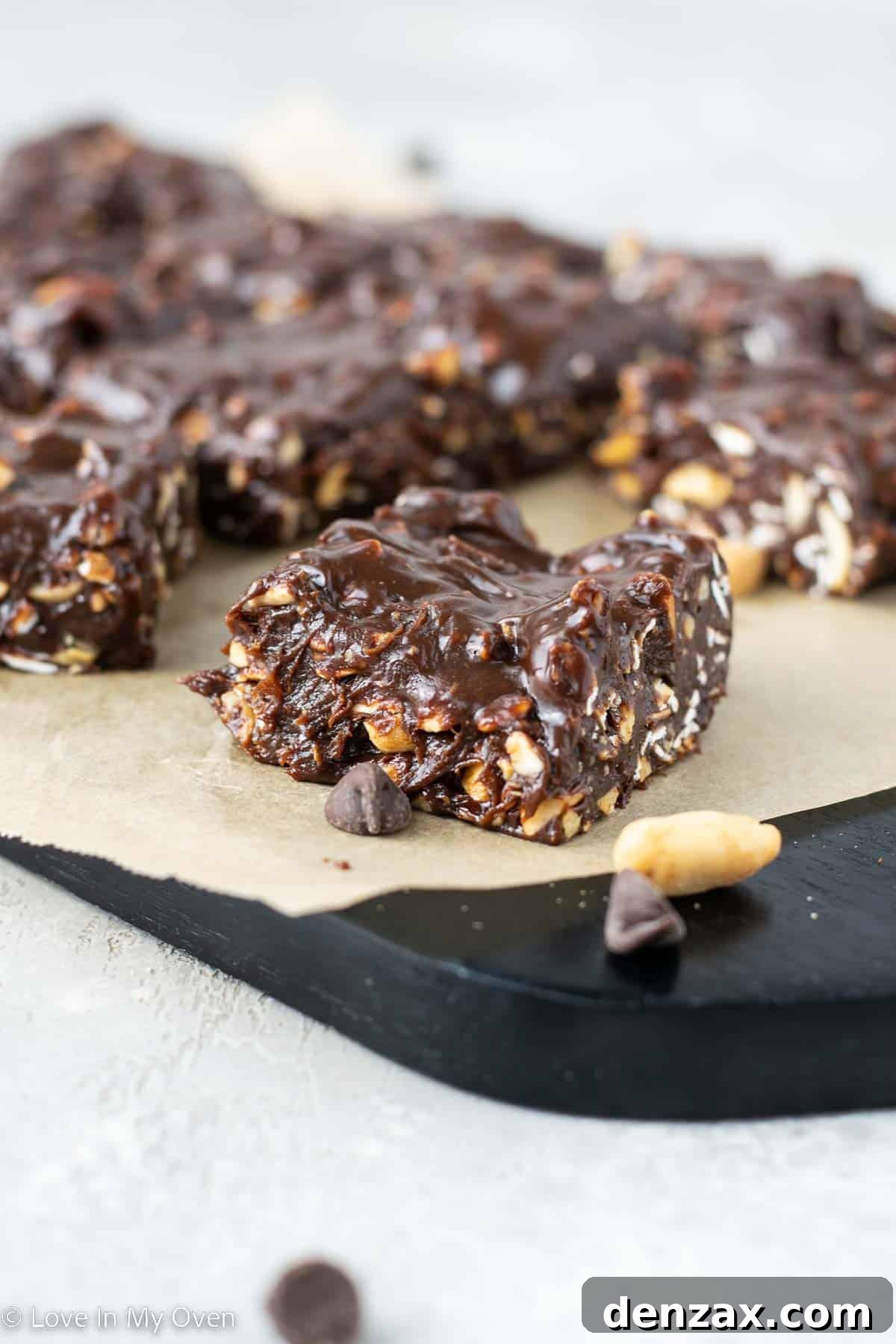 Close-up of a homemade Eat-more bar
