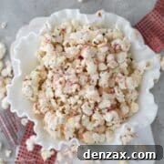 peppermint white chocolate popcorn